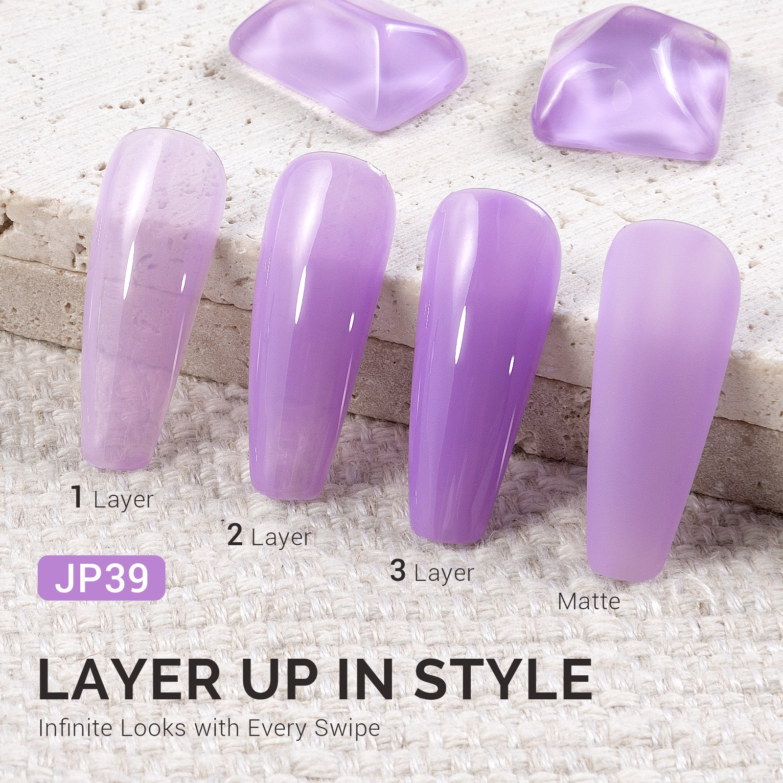 Jeweliver Jelly TPO-Free Gel Polish 15ml - Purple Kunzite - JP39 - 图片7