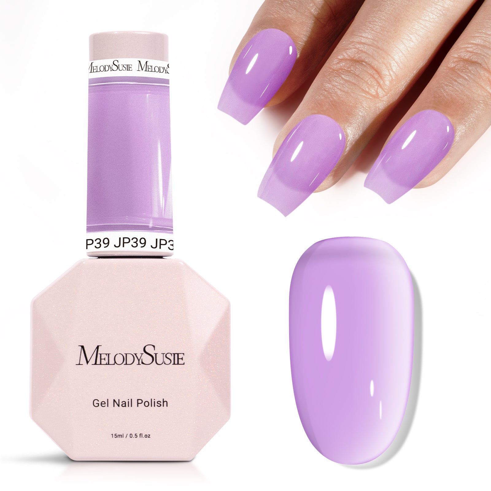 Jeweliver Jelly TPO-Free Gel Polish 15ml - Purple Kunzite - JP39