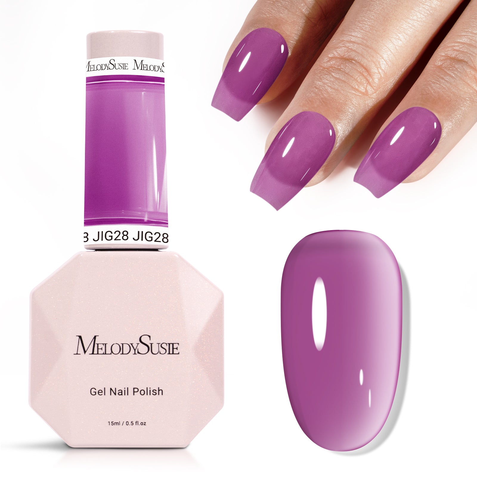 Jeweliver Jelly TPO-Free Gel Polish 15ml - Pyrope Garnet - JIG28