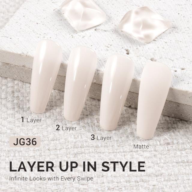 Jeweliver Jelly TPO-Free Gel Polish 15ml - White Jade - JG36