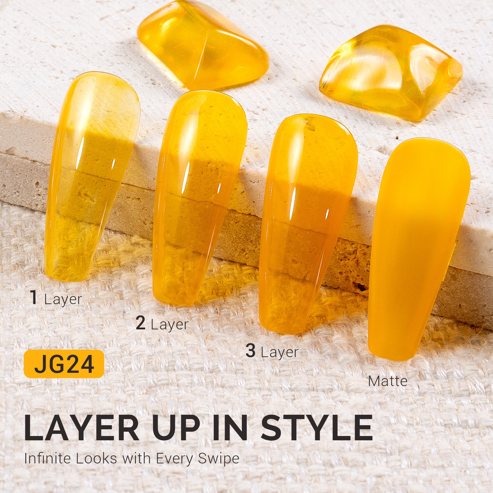 Jeweliver Jelly TPO-Free Gel Polish 15ml - Yellow Heliodor - JG24 - 图片2