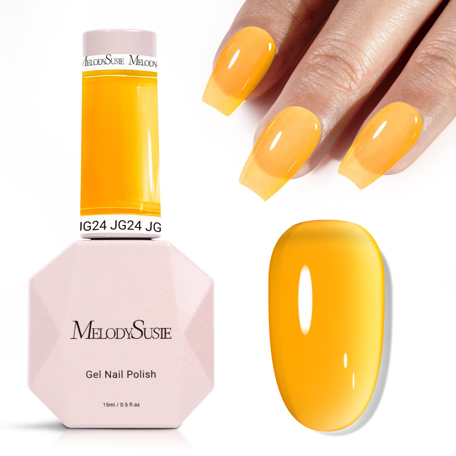 Jeweliver Jelly TPO-Free Gel Polish 15ml - Yellow Heliodor - JG24