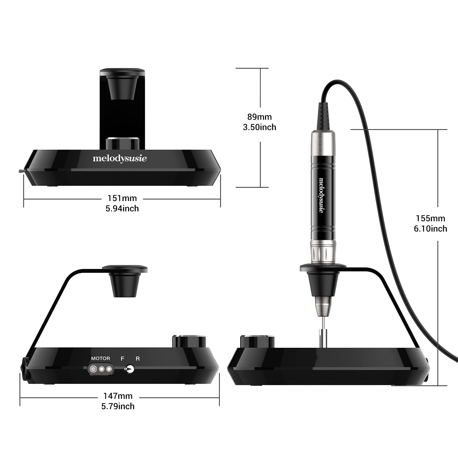Kanon(MB420C) Desktop Multifunctional Rechargeable Nail Drill 35,000RPM - 图片6