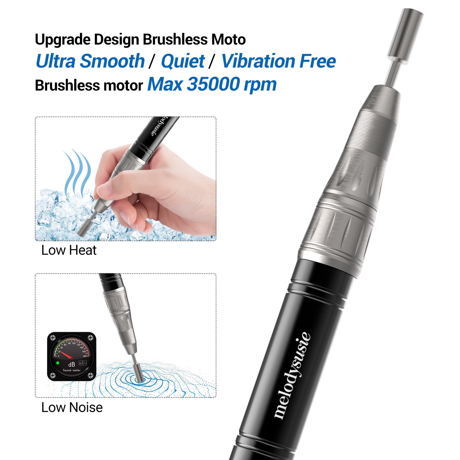 Kanon(MB420C) Desktop Multifunctional Rechargeable Nail Drill 35,000RPM - 图片3