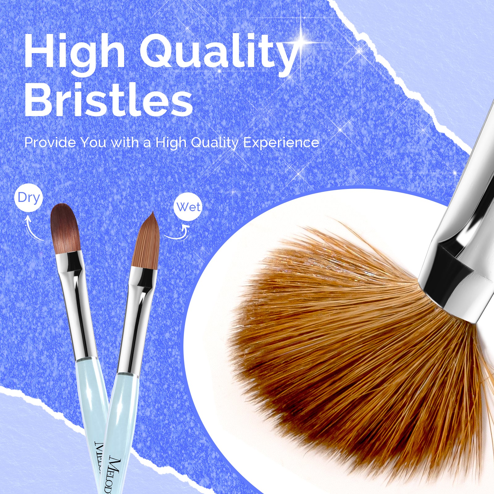 Kolinsky Acrylic Nail Brush Carving Blue #8 - 图片4