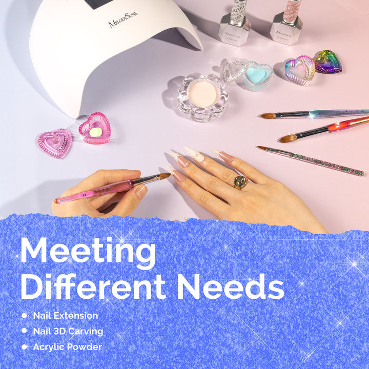 Kolinsky Acrylic Nail Brush Carving Blue #8 - 图片6