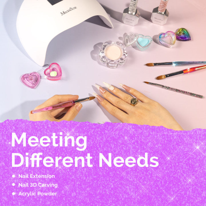 Kolinsky Acrylic Nail Brush Carving Purple #8 - 图片6