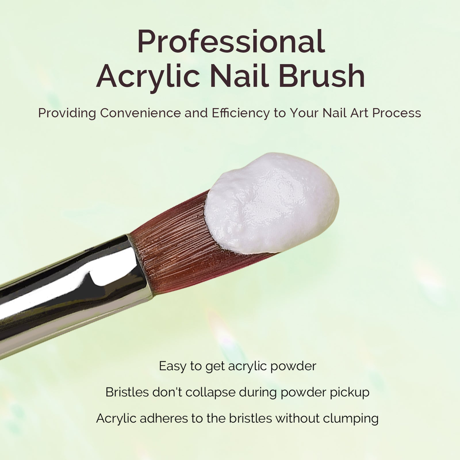 Kolinsky Acrylic Nail Brush - Green #8 - 图片3