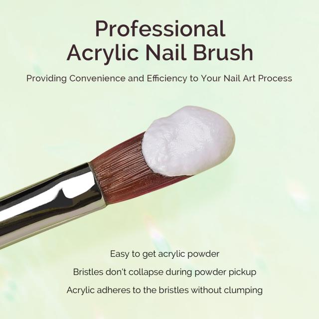 Kolinsky Acrylic Nail Brush - Green #8