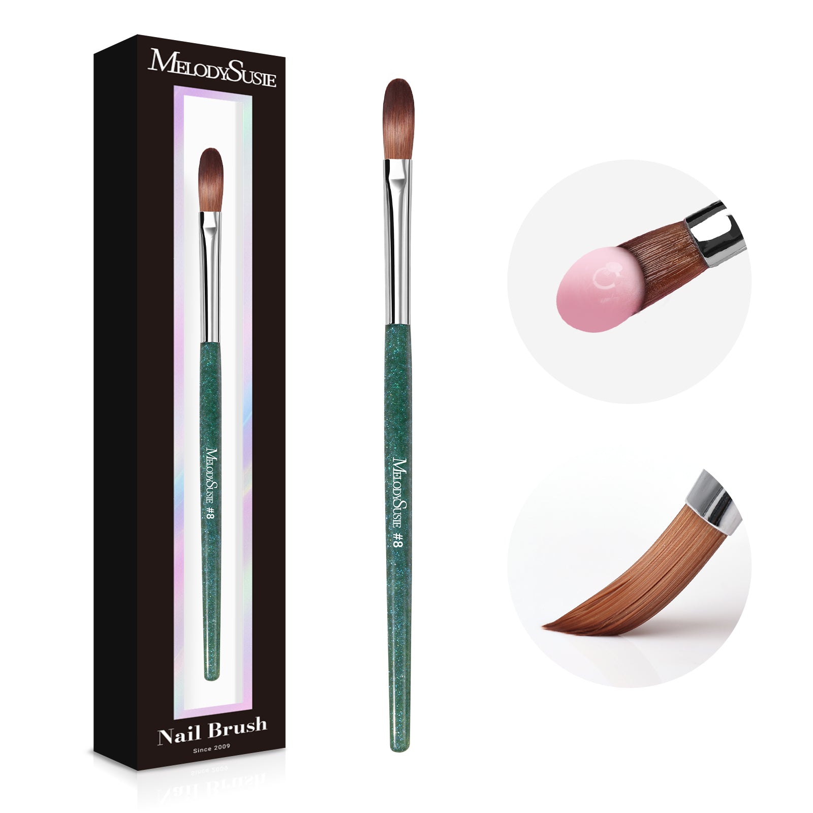 Kolinsky Acrylic Nail Brush - Pink #14 - 图片10