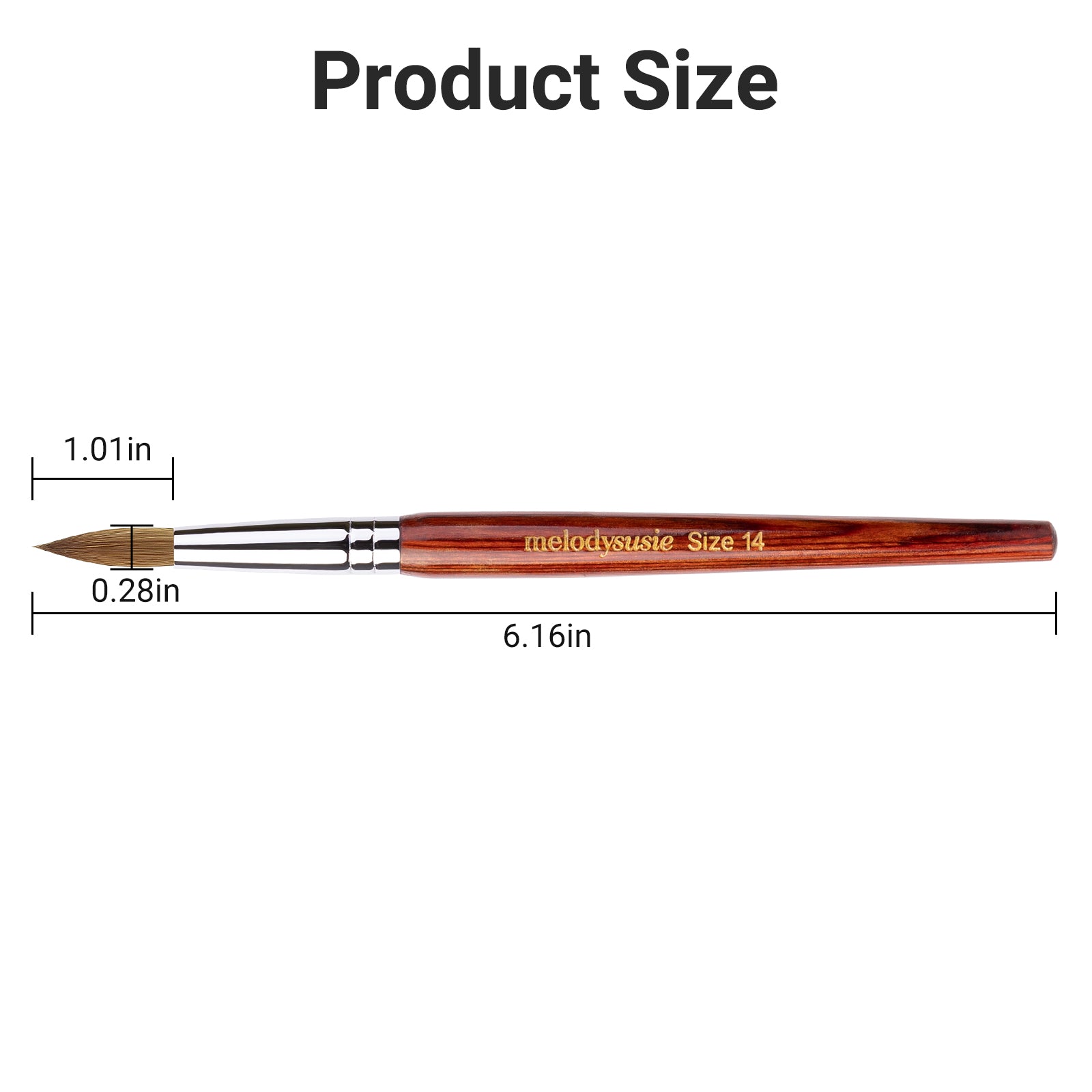 Kolinsky Acrylic Nail Brush - Rosewood Handle - 图片19