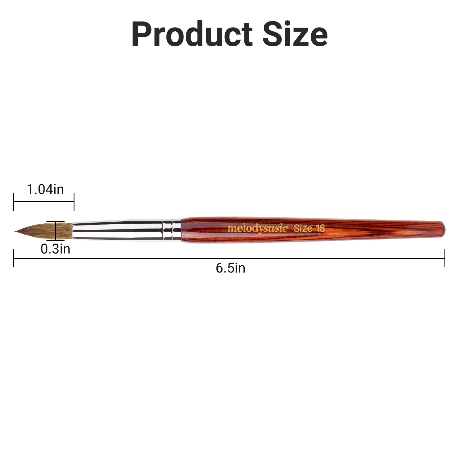 Kolinsky Acrylic Nail Brush - Rosewood Handle - 图片16