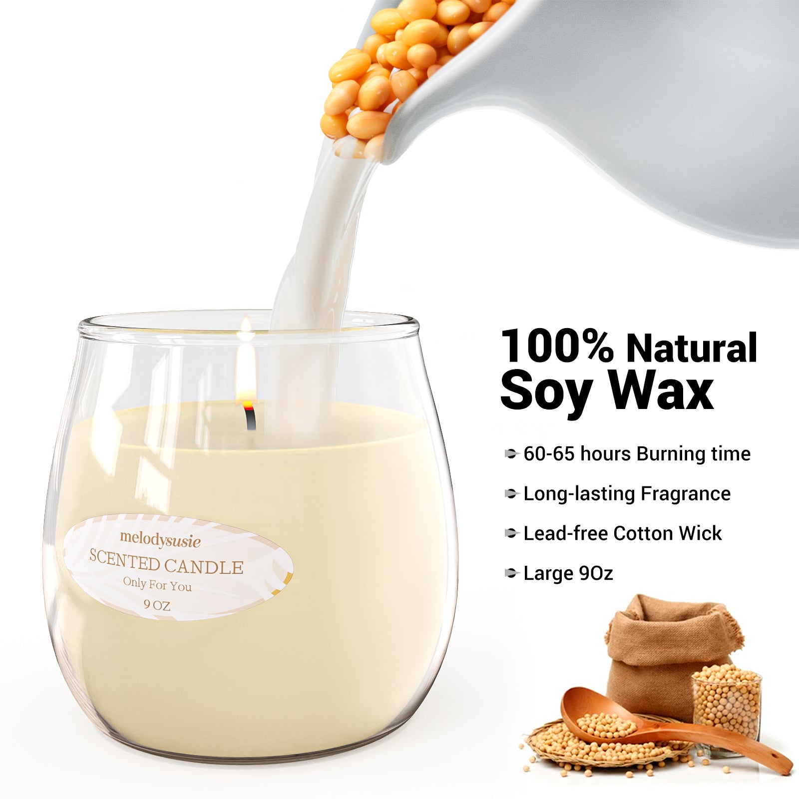 Large Jar Scented Candles Gift Set (9 oz) - Image4