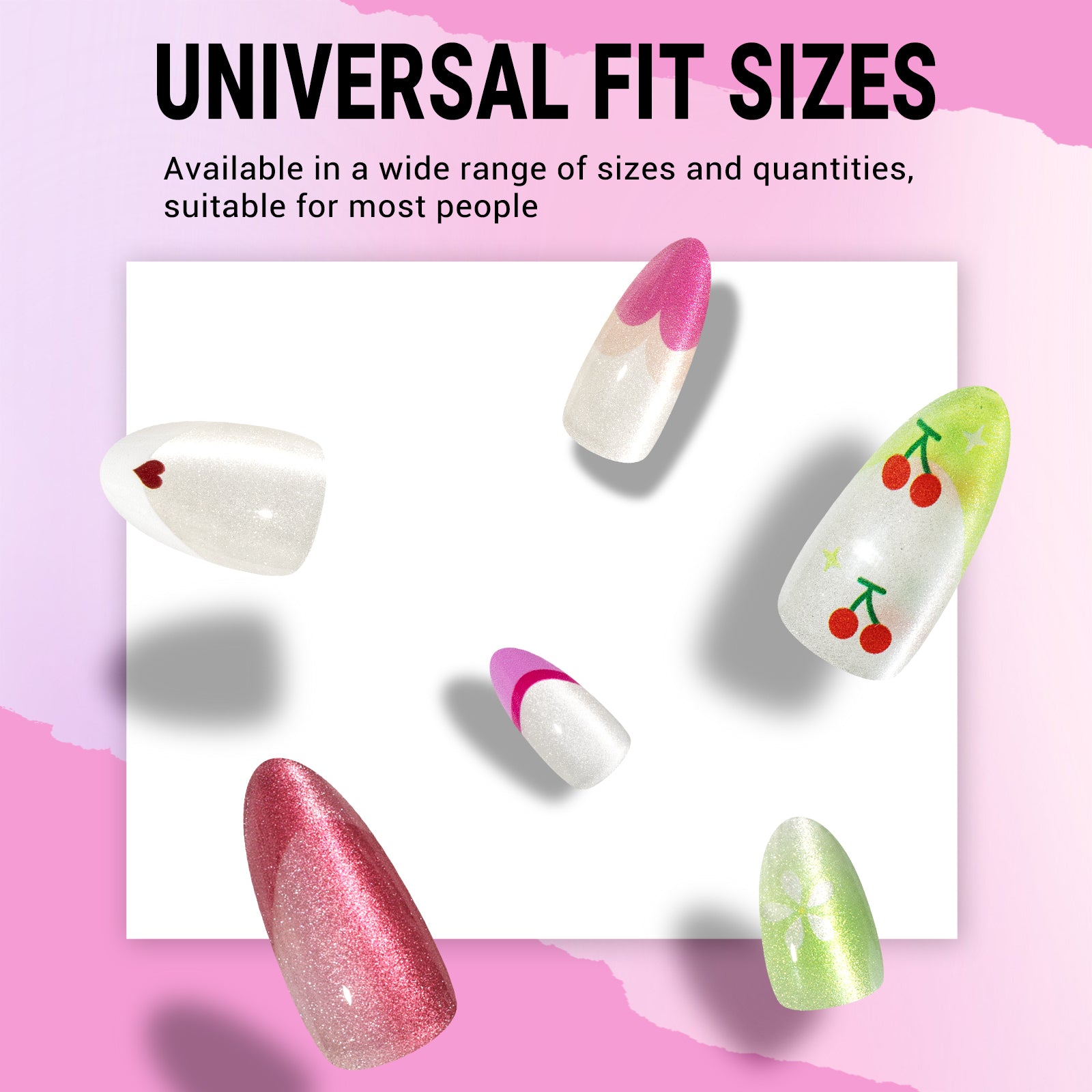 Light Pink Cat Eye Press On Nails Kit - US ONLY - 图片2