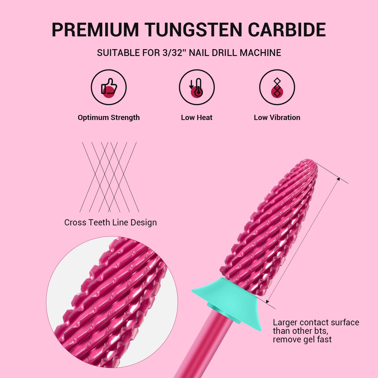 Long Flame Tungsten Carbide Nail Drill Bit - 图片4