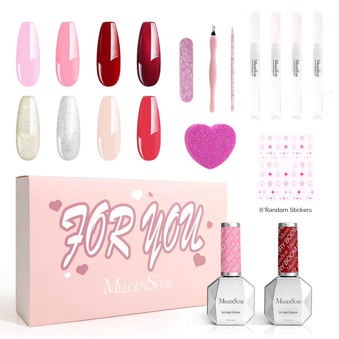 Lovely Sweetheart TPO-Free Thick Gel Nail Polish Gift Box - 8 Colors