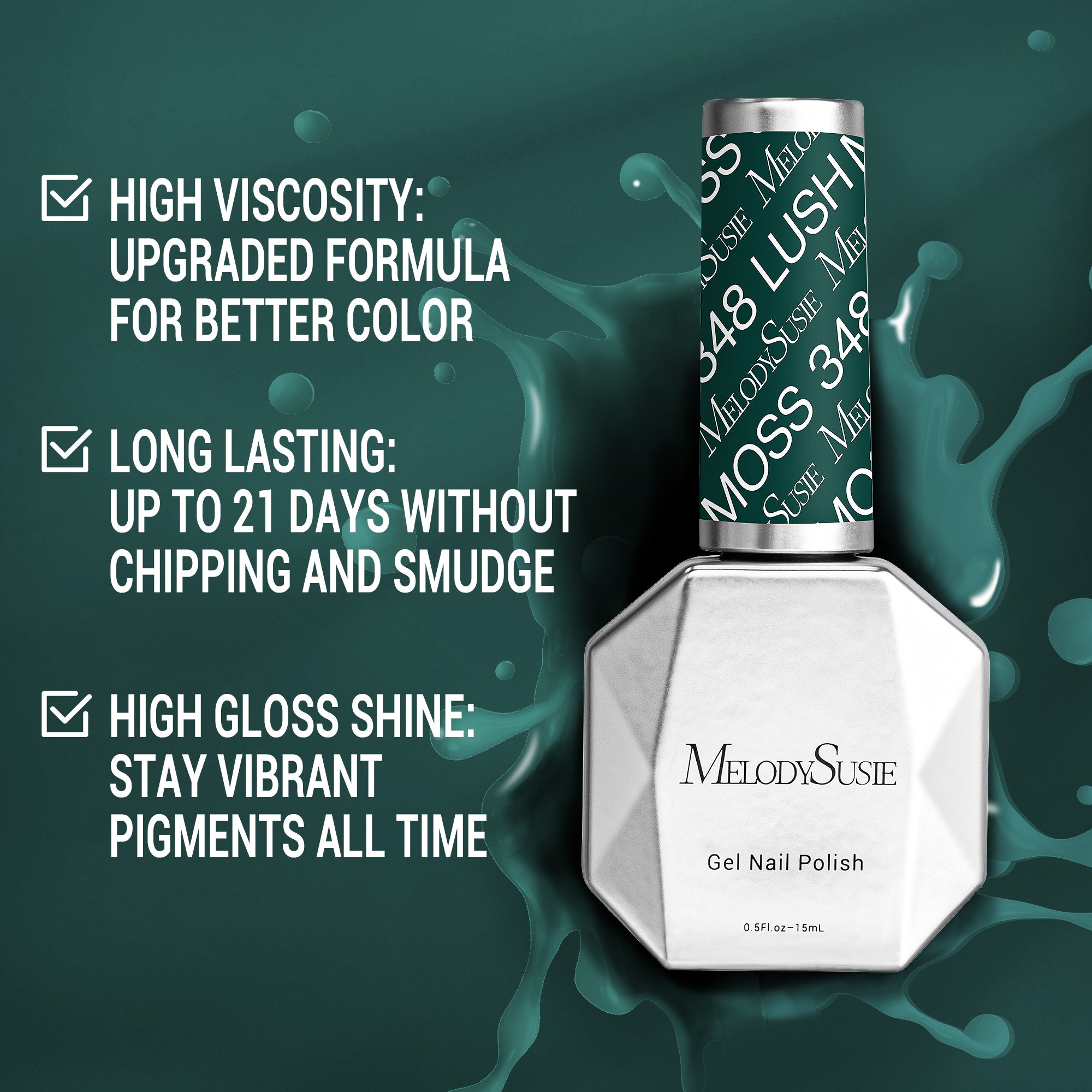 348 Lush Moss - TPO-Free Thick Nail Gel Polish(15ml) - 图片3