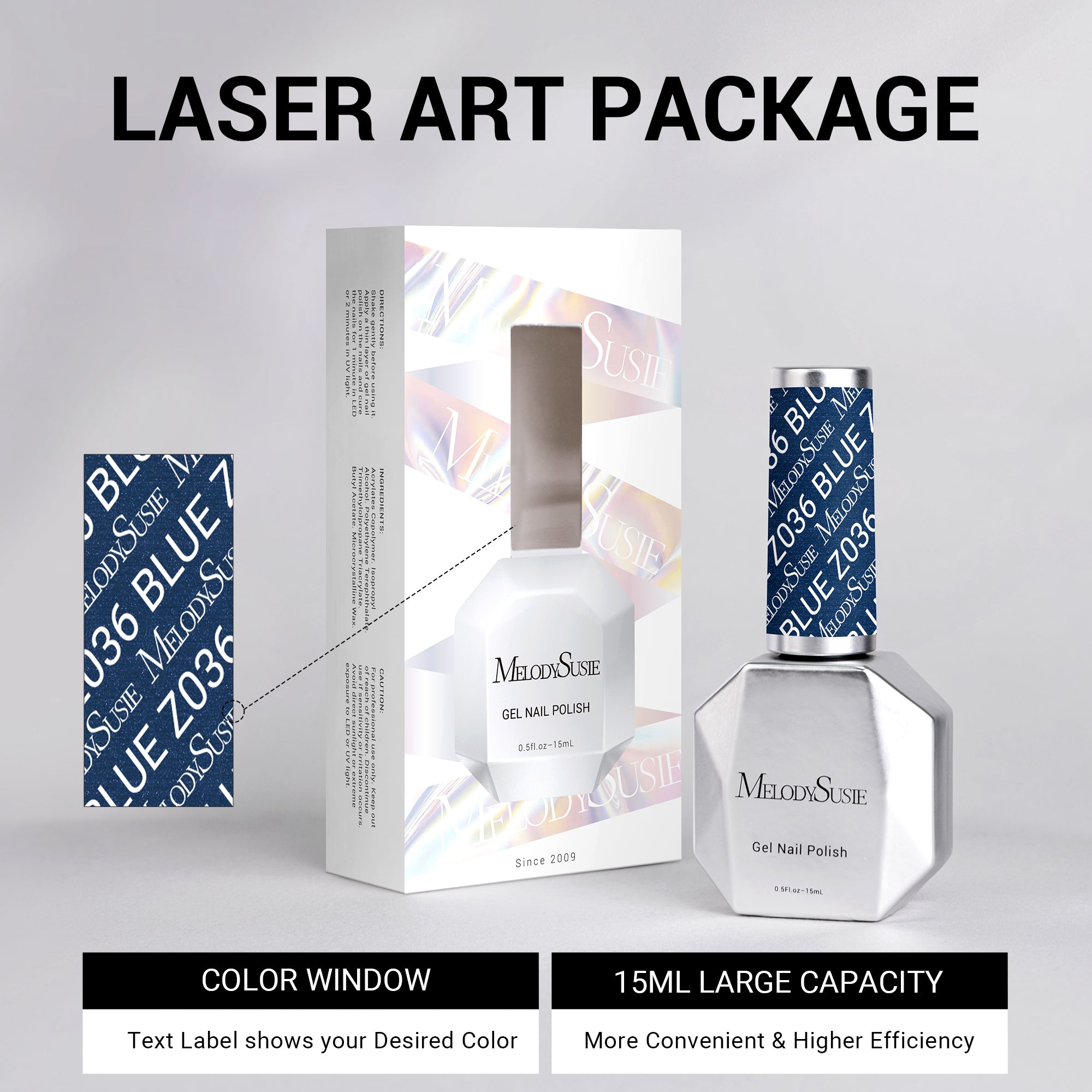 Z036 Magical Ocean Blue - TPO-Free Thick Gel Nail Polish(15ml) - 图片4