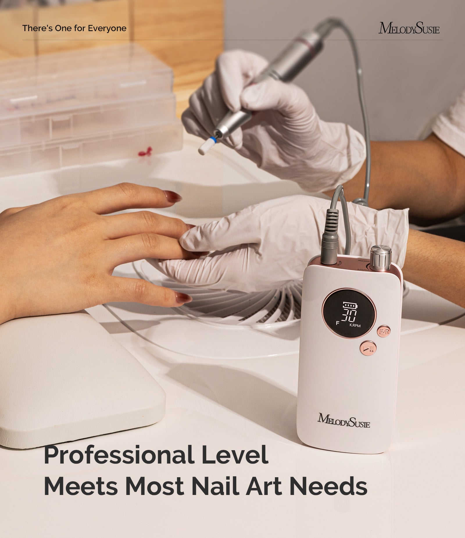 Manicure Beginner SC320F Nail Drill Kit - Rose Gold - 图片3