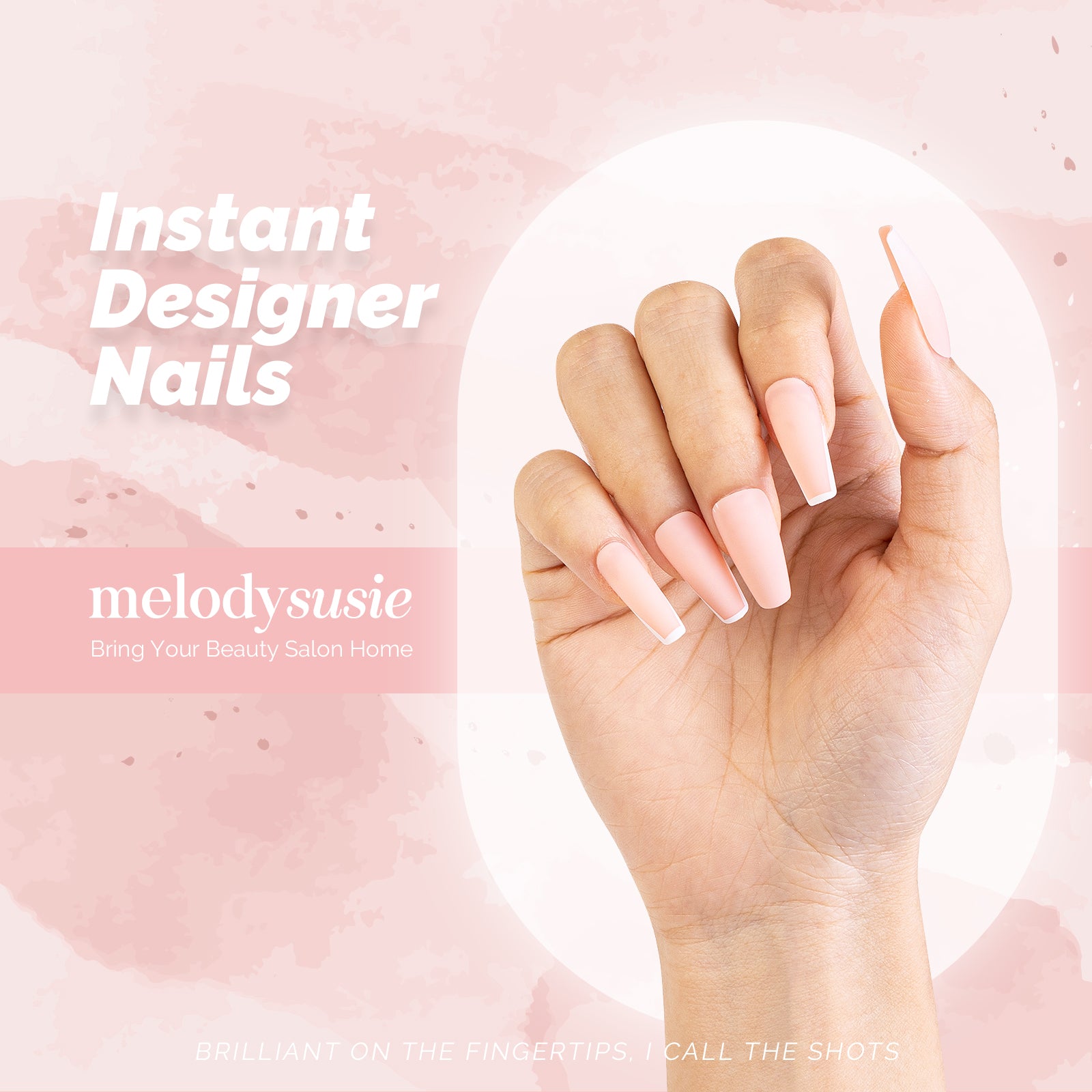 Matt Peach Acrylic Press On Nails Kits - 图片2