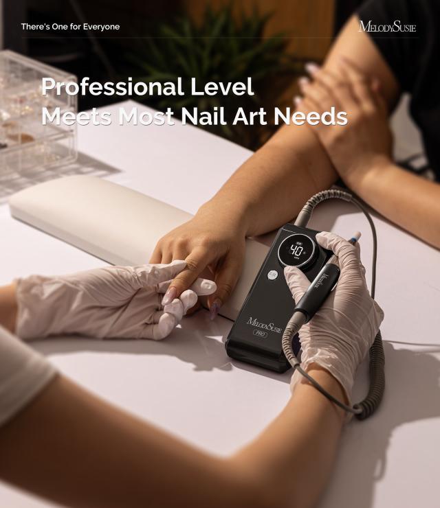 MB420G Clip-On Professional Rechargeable 2-in-1 Nail Drill with Built-In Stand 40,000RPM