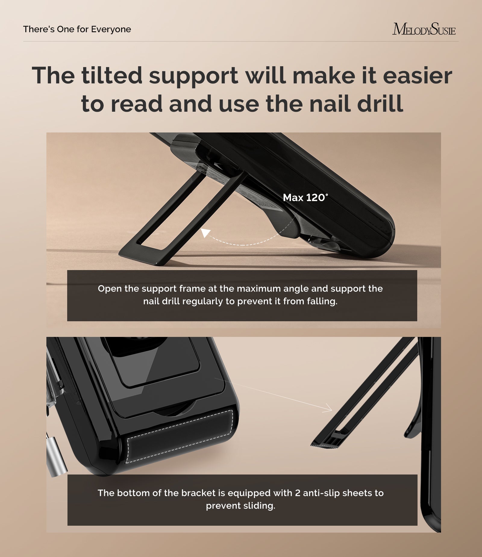 MB420G Clip-On Professional Rechargeable 2-in-1 Nail Drill with Built-In Stand 40,000RPM - 图片5