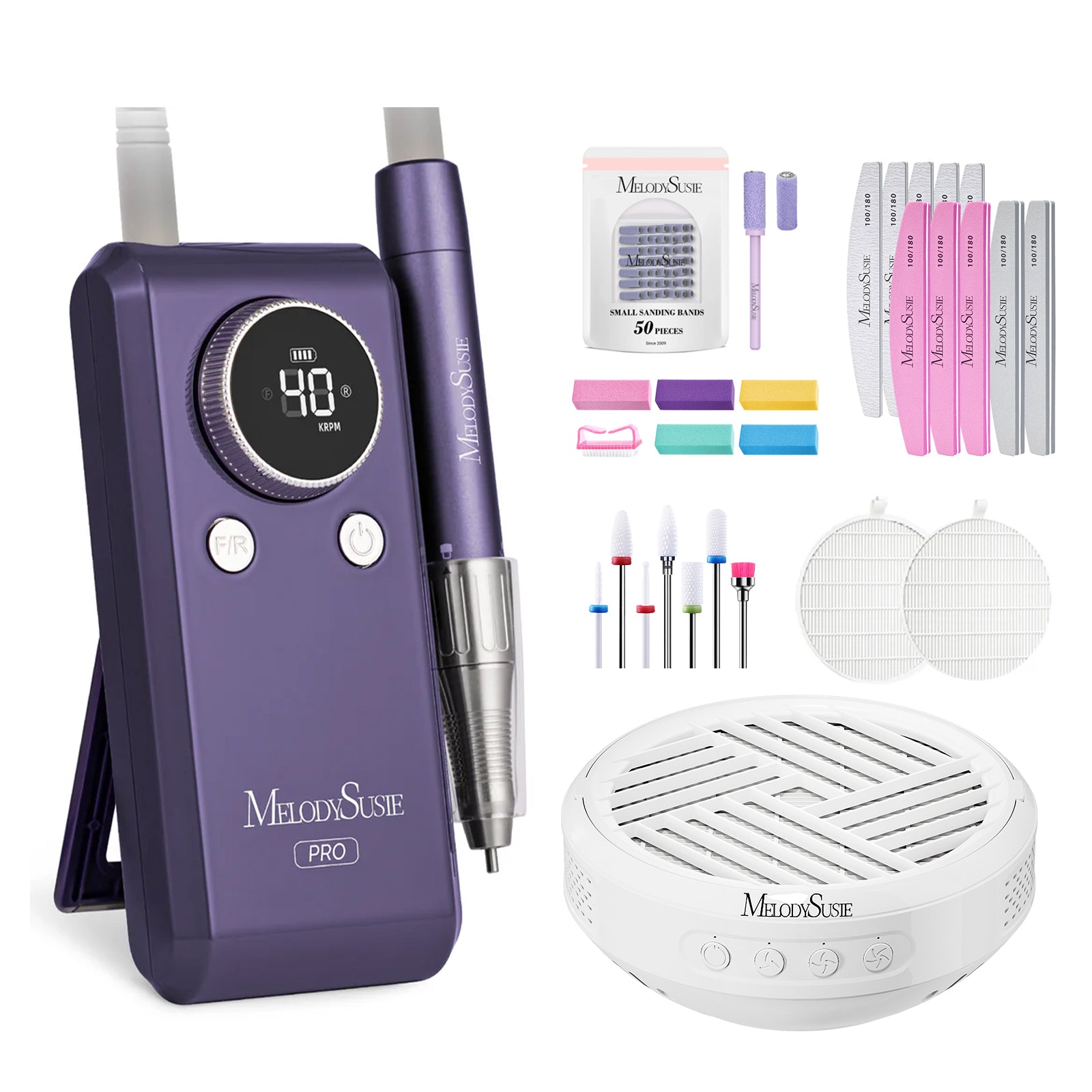 MB420G Clip-On Professional Rechargeable 2-in-1 Nail Drill with Built-In Stand 40,000RPM - 图片21