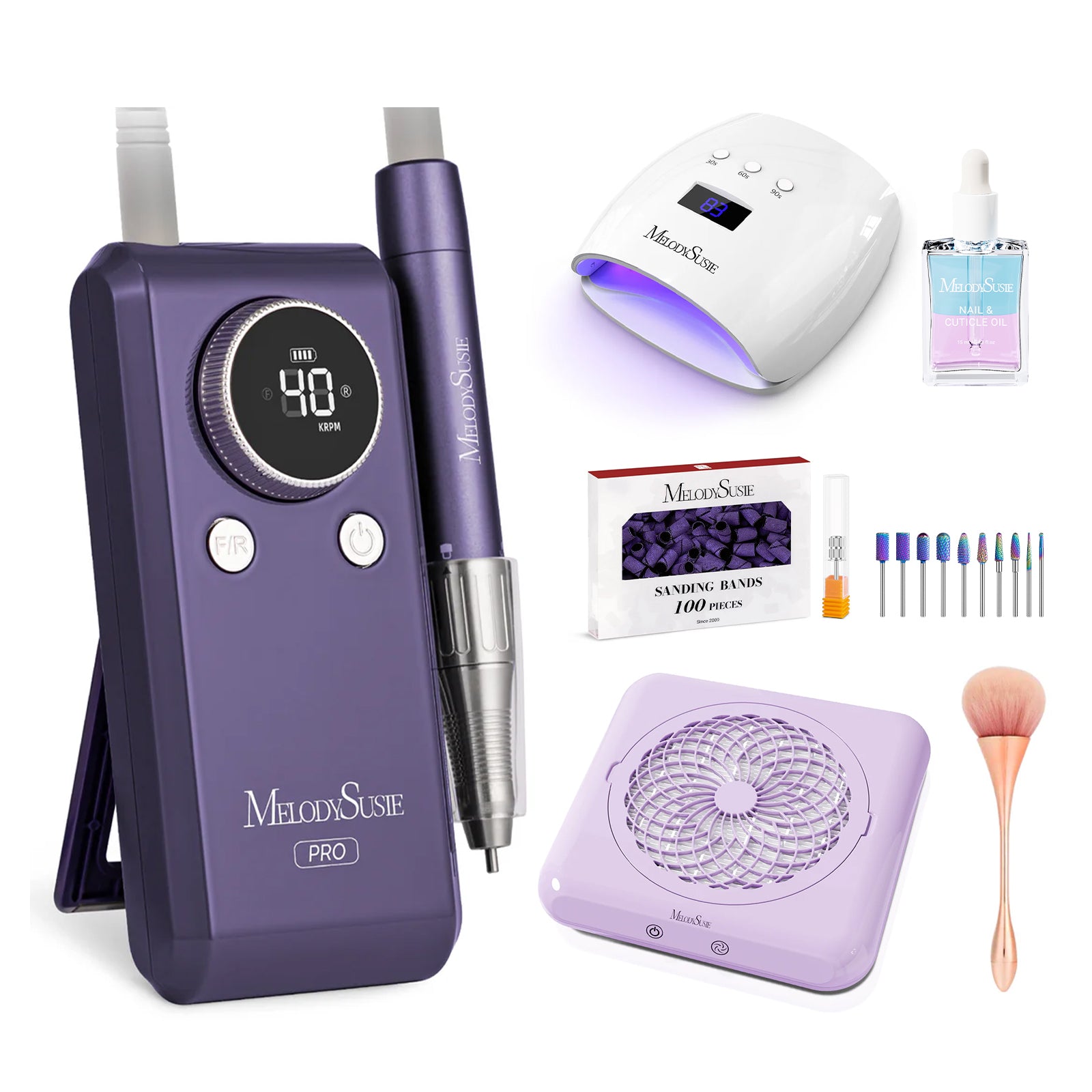 MB420G Clip-On Professional Rechargeable 2-in-1 Nail Drill with Built-In Stand 40,000RPM - 图片22