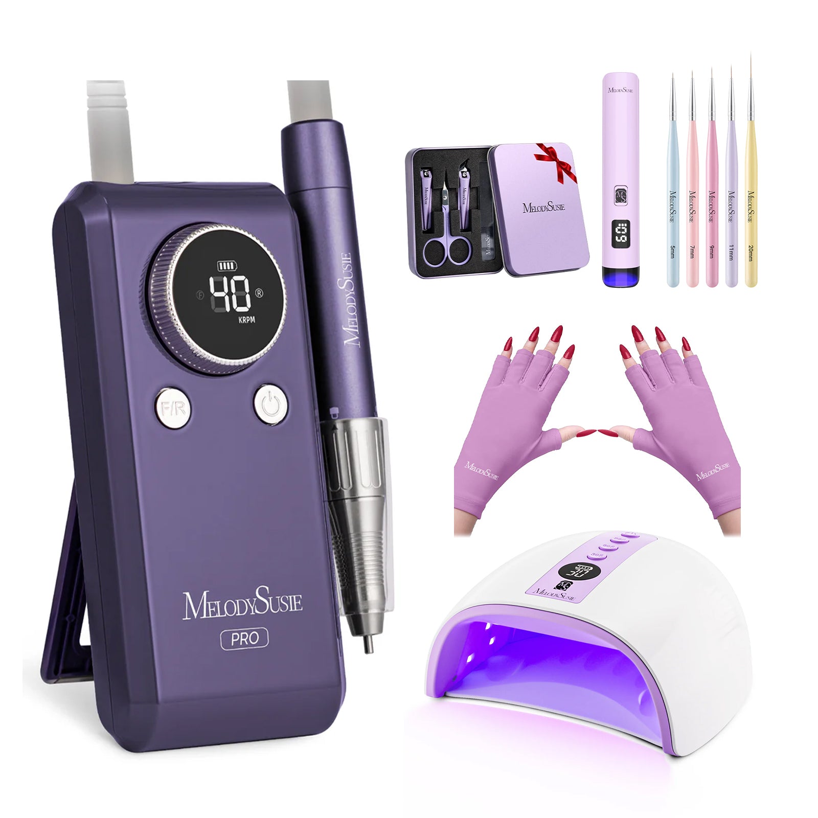 MB420G Clip-On Professional Rechargeable 2-in-1 Nail Drill with Built-In Stand 40,000RPM - 图片20