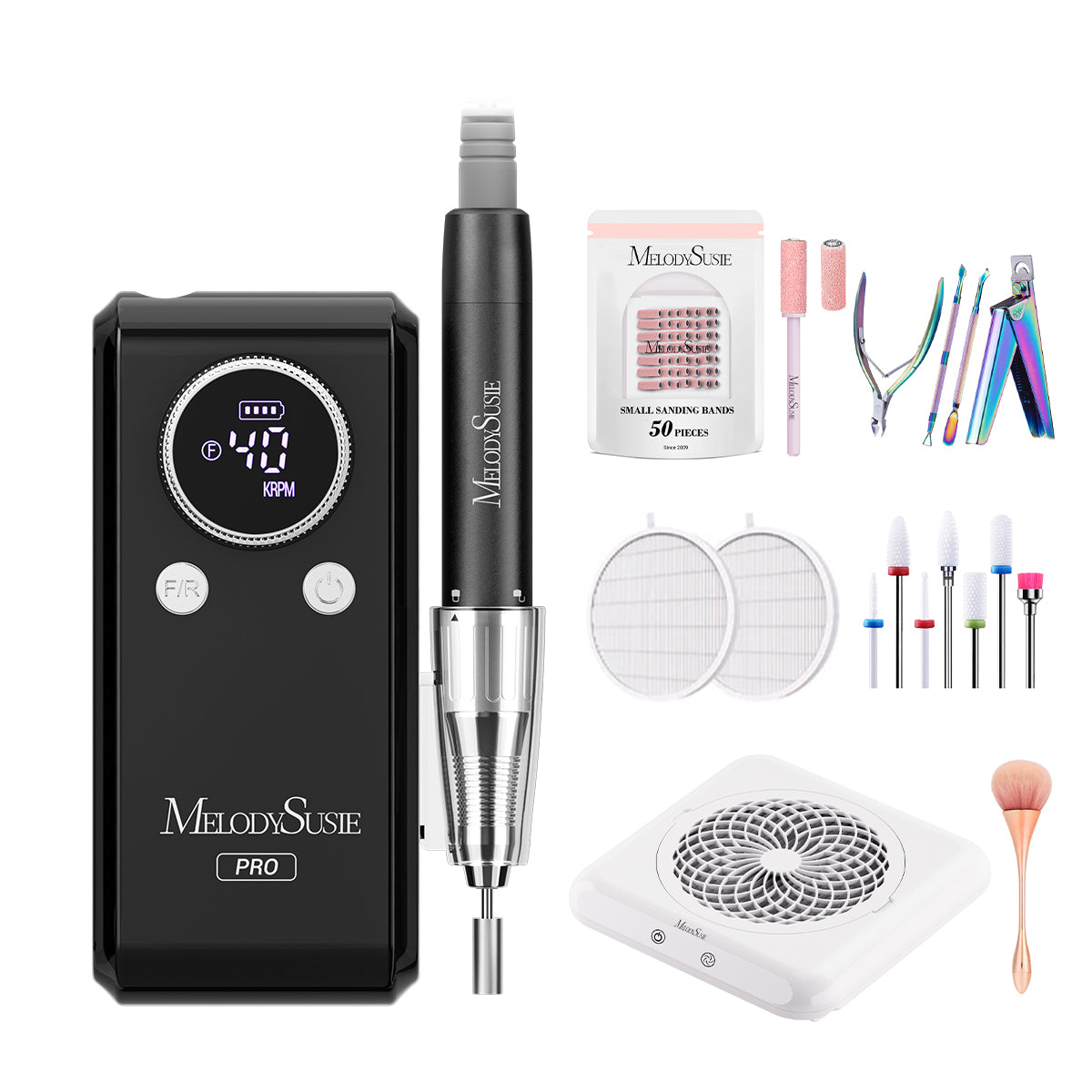 MB420G Clip-On Professional Rechargeable 2-in-1 Nail Drill with Built-In Stand 40,000RPM - 图片18