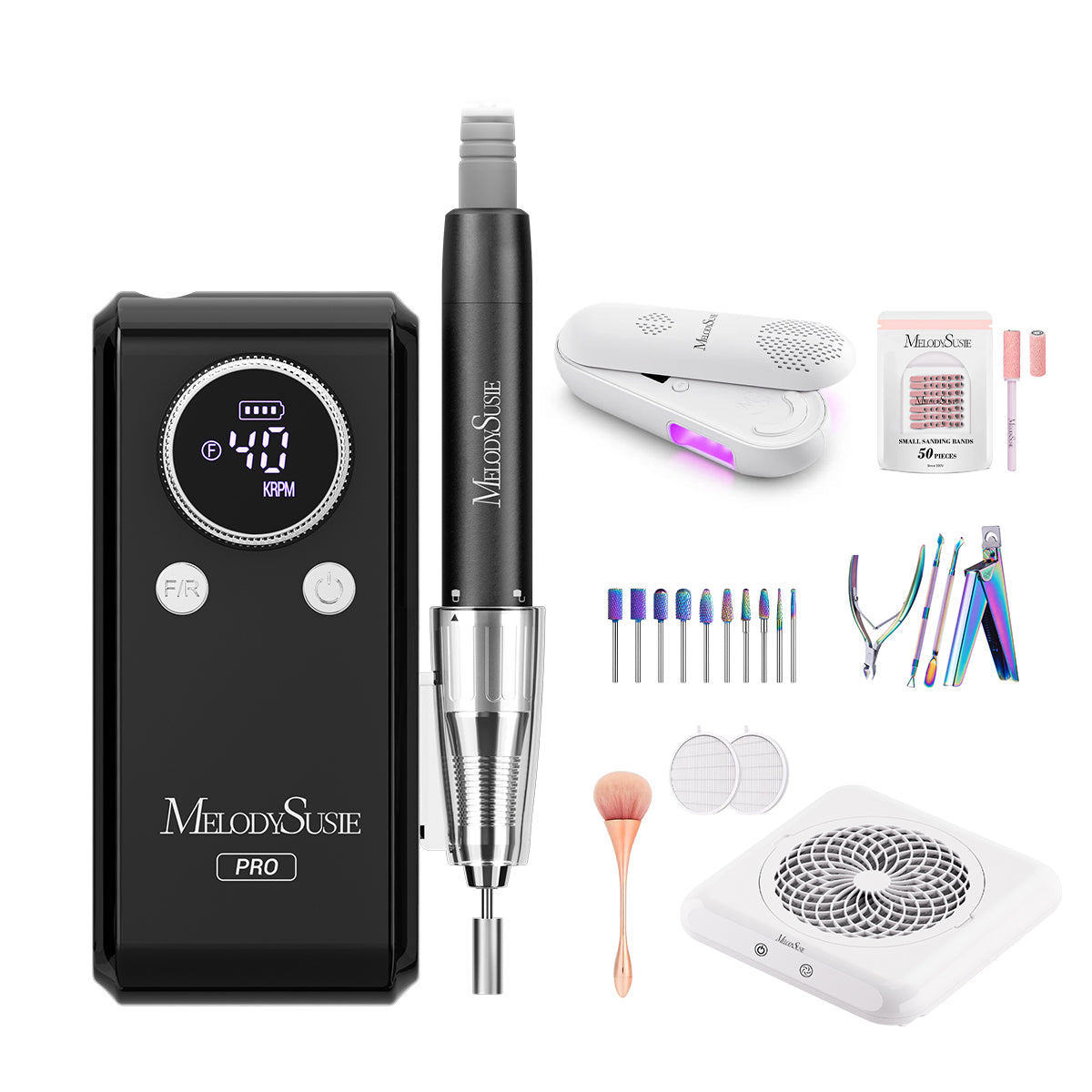 MB420G Clip-On Professional Rechargeable 2-in-1 Nail Drill with Built-In Stand 40,000RPM - 图片19