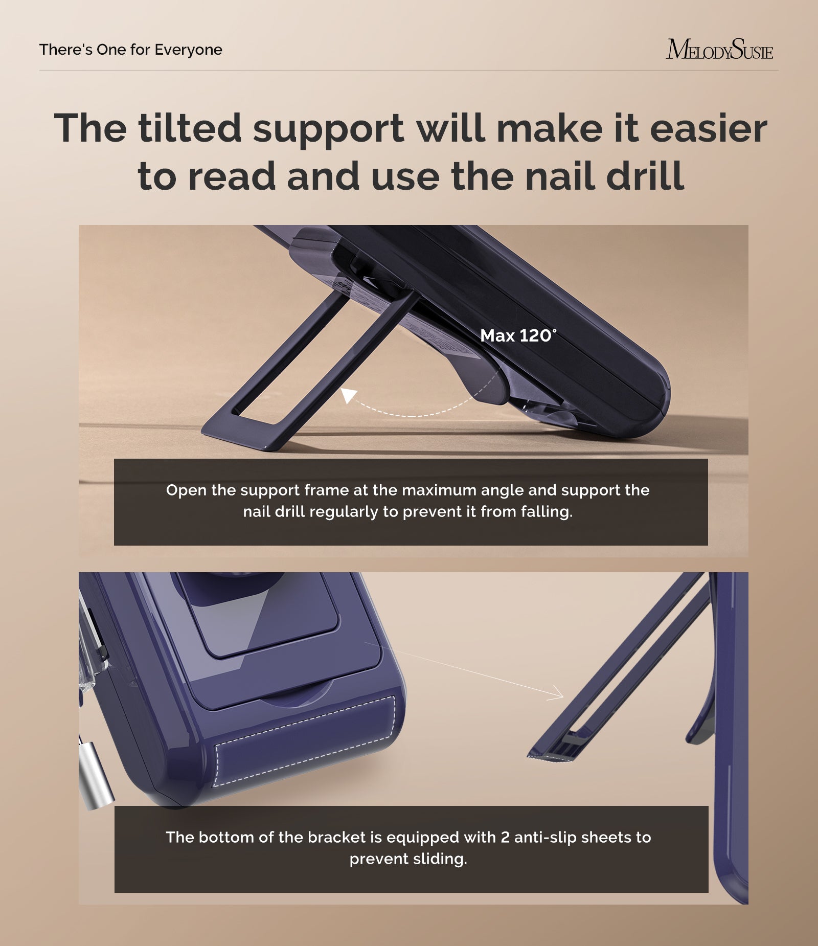 MB420G Clip-On Professional Rechargeable 2-in-1 Nail Drill with Built-In Stand 40,000RPM - 图片7