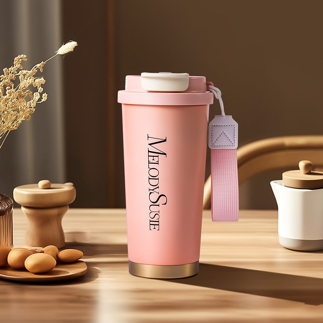 MelodySusie Pink 17oz Stainless Steel Travel Coffee Cup - 图片3