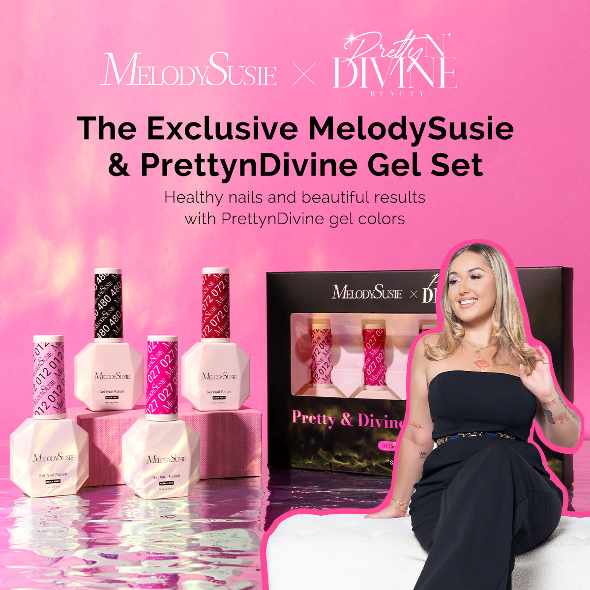 MelodySusie & PrettynDivine Hema-Free Gel Nail Polish Gift Box - US ONLY - 图片2