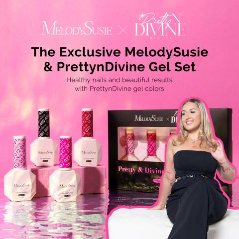 MelodySusie & PrettynDivine Hema-Free Gel Nail Polish Gift Box - US ONLY