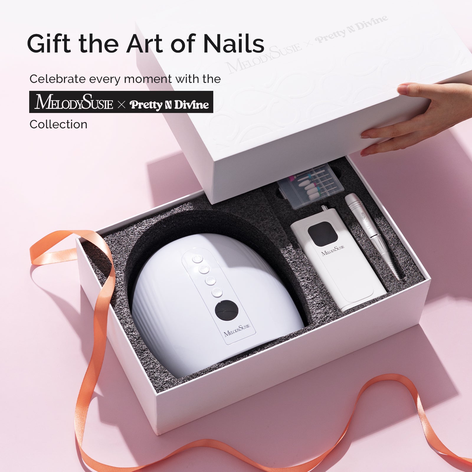 Melodysusie x Prettyndivine SC300F Nail Drill & P-Plus30G Nail Lamp Gift Box - Image7