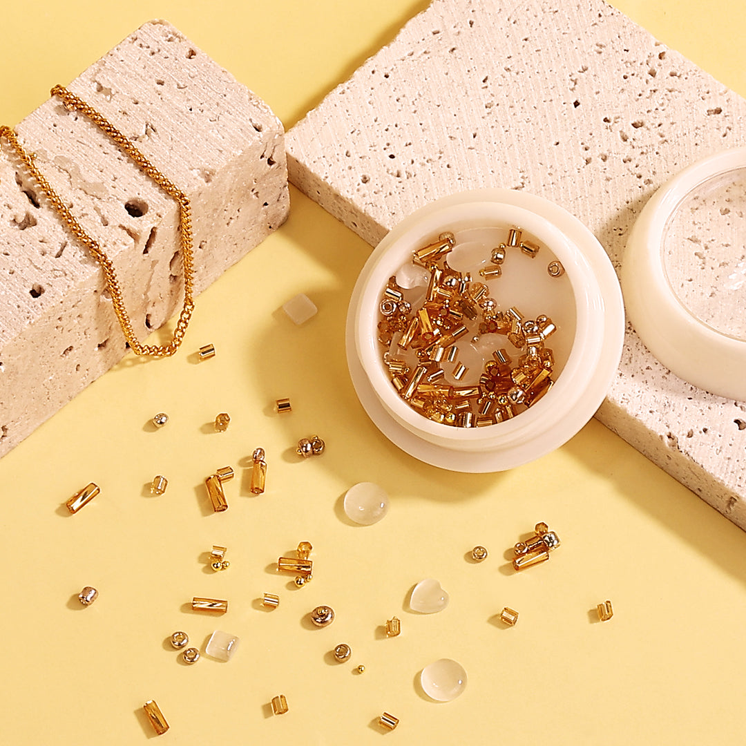 Mixed Rivets Alloy Flatback Crystal Opal Nail Rhinestones - 图片2