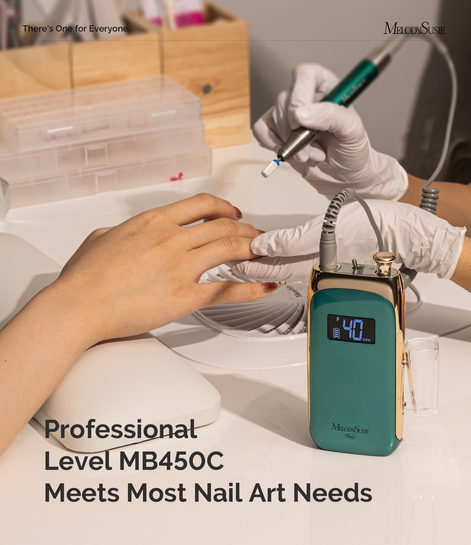 Jade Plus(MB450C) Rechargeable Nail Drill 35,000RPM - 图片2