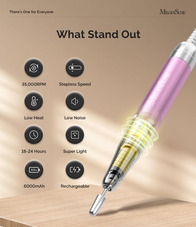 MR5(MM400D) Clip-On Professional Rechargeable Nail Drill 35,000RPM