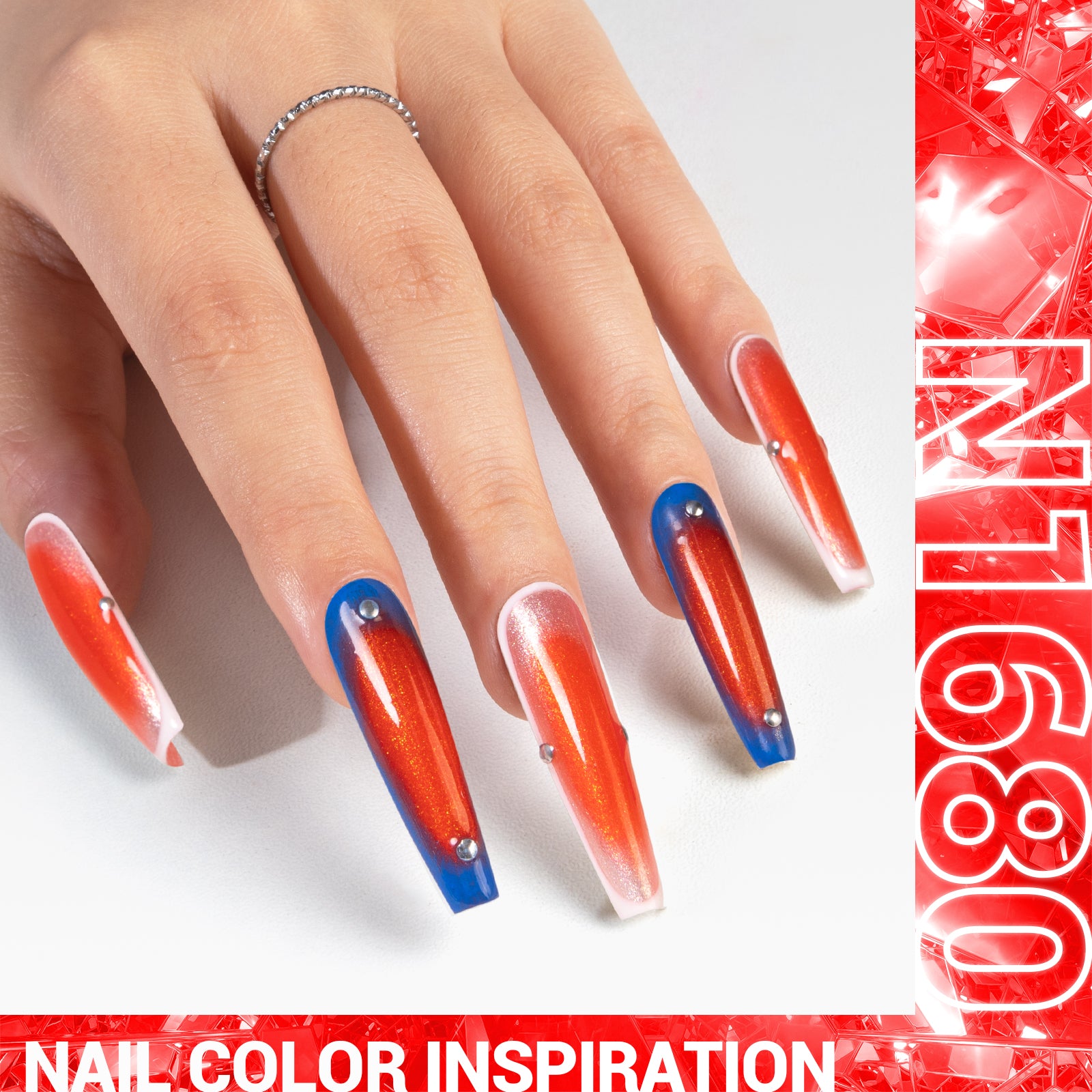 N1680 Neon Blaze Red - TPO-Free Thick Gel Nail Polish(15ml) - 图片2