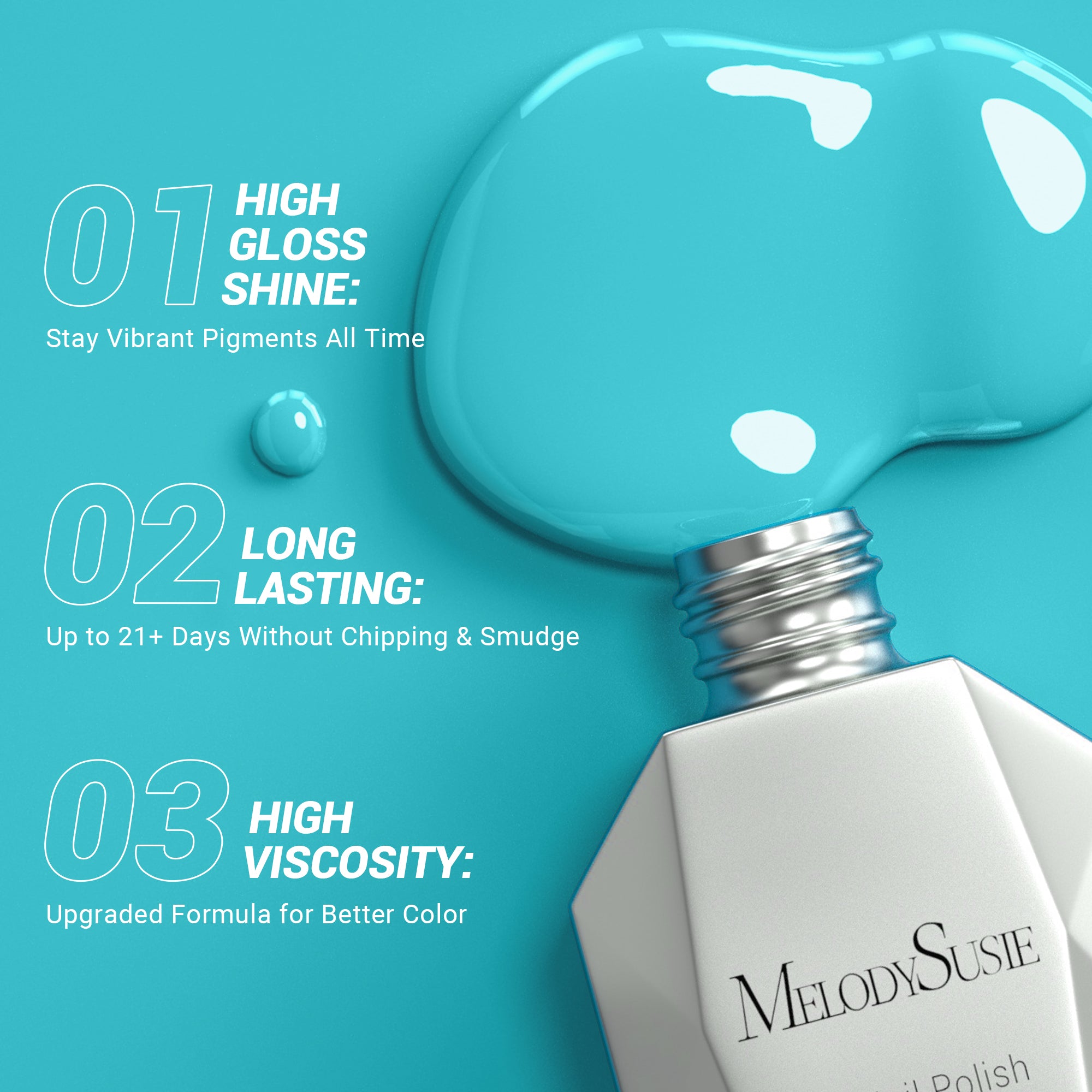 N301 Surf Blue - TPO-Free Thick Gel Nail Polish(15ml) - 图片3