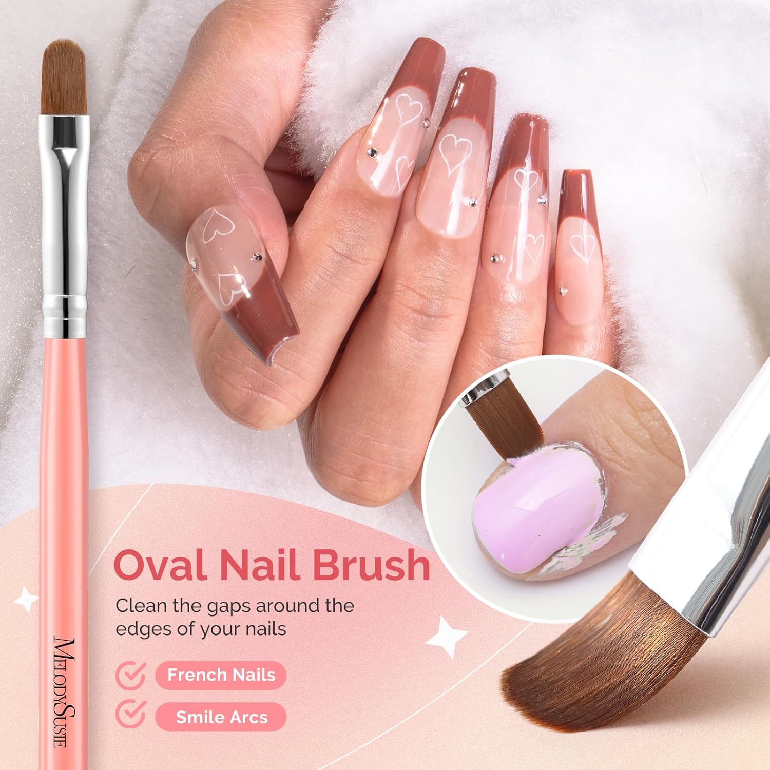 Nail Art Brushes Set 3Pcs - Orange - 图片5