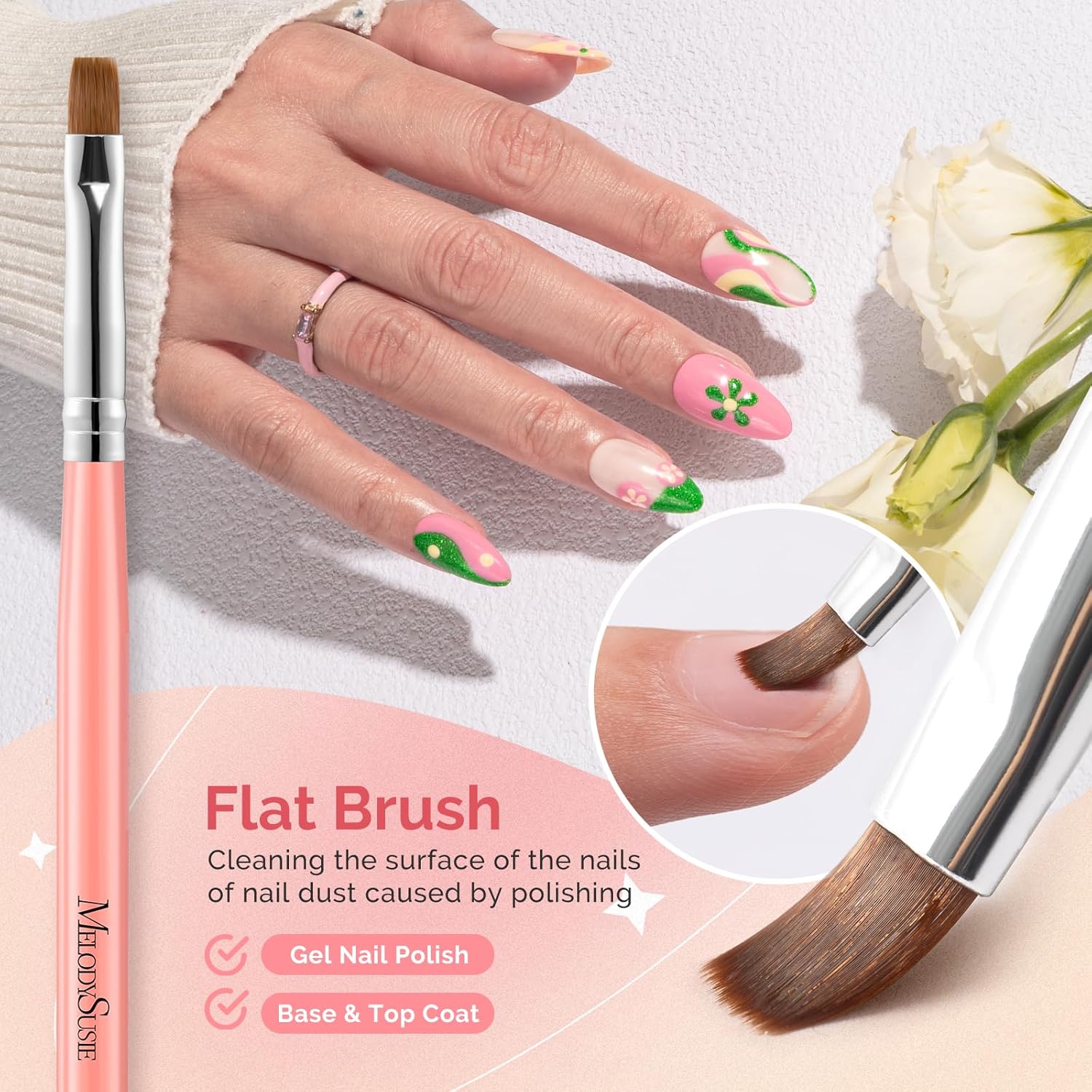 Nail Art Brushes Set 3Pcs - Orange - 图片7
