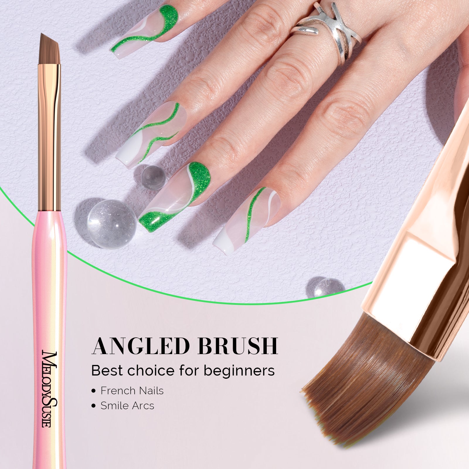 Nail Art Brushes Set 3Pcs - 图片4