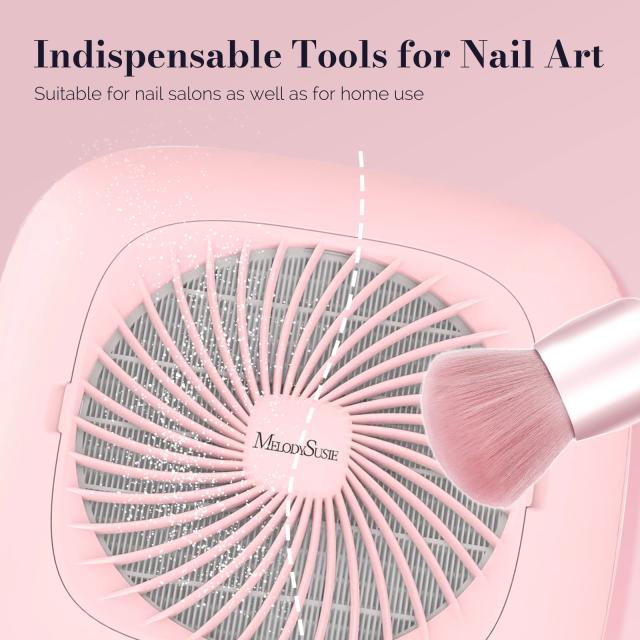 Pink Nail Art Dust Remover Brush - Small Size
