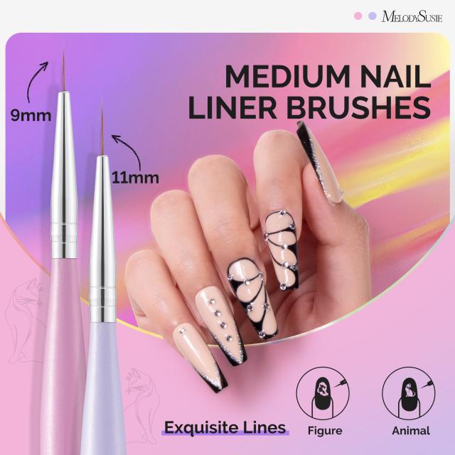 Nail Art Liner Brushes 5Pcs - US ONLY