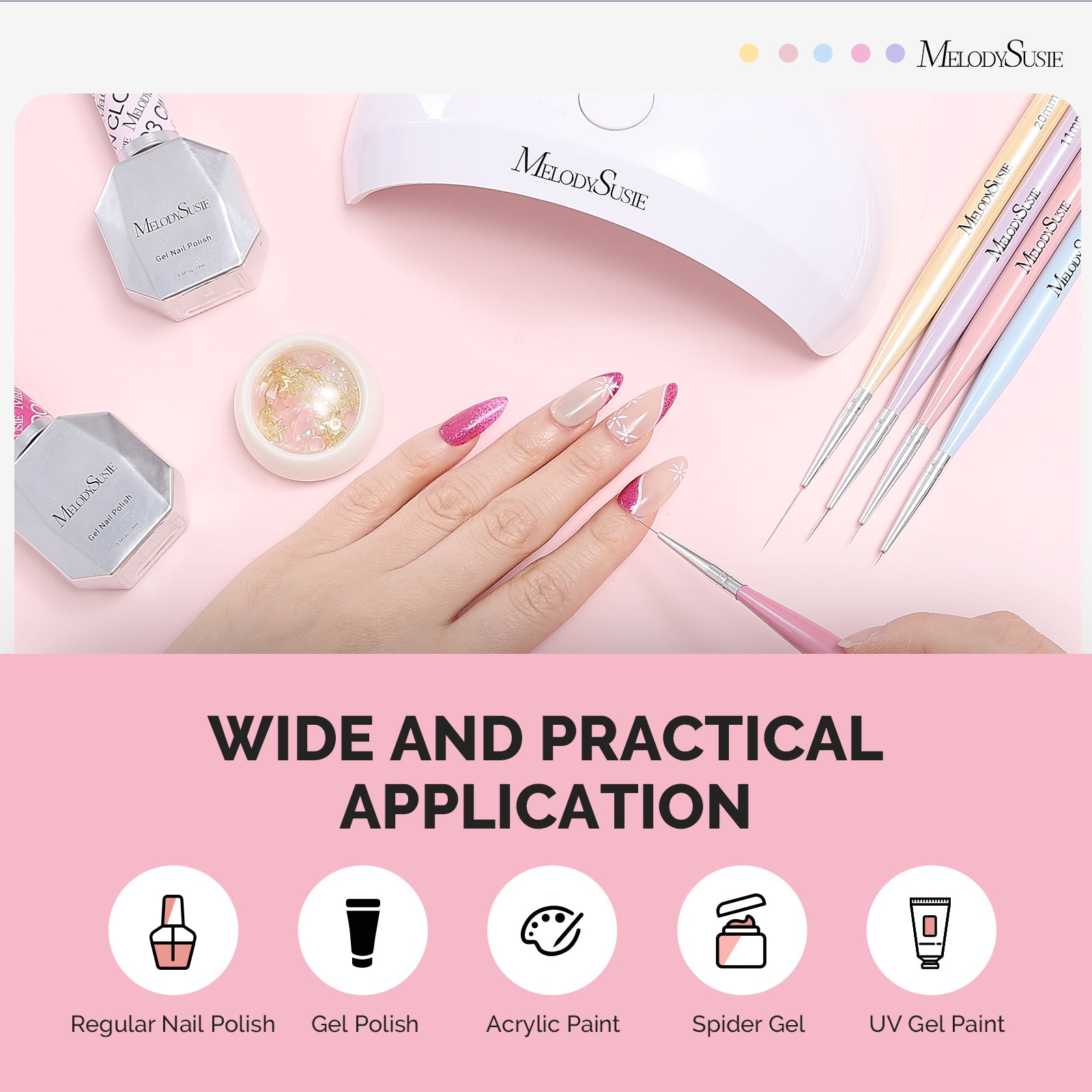 Nail Art Liner Brushes 5Pcs - US ONLY - 图片2