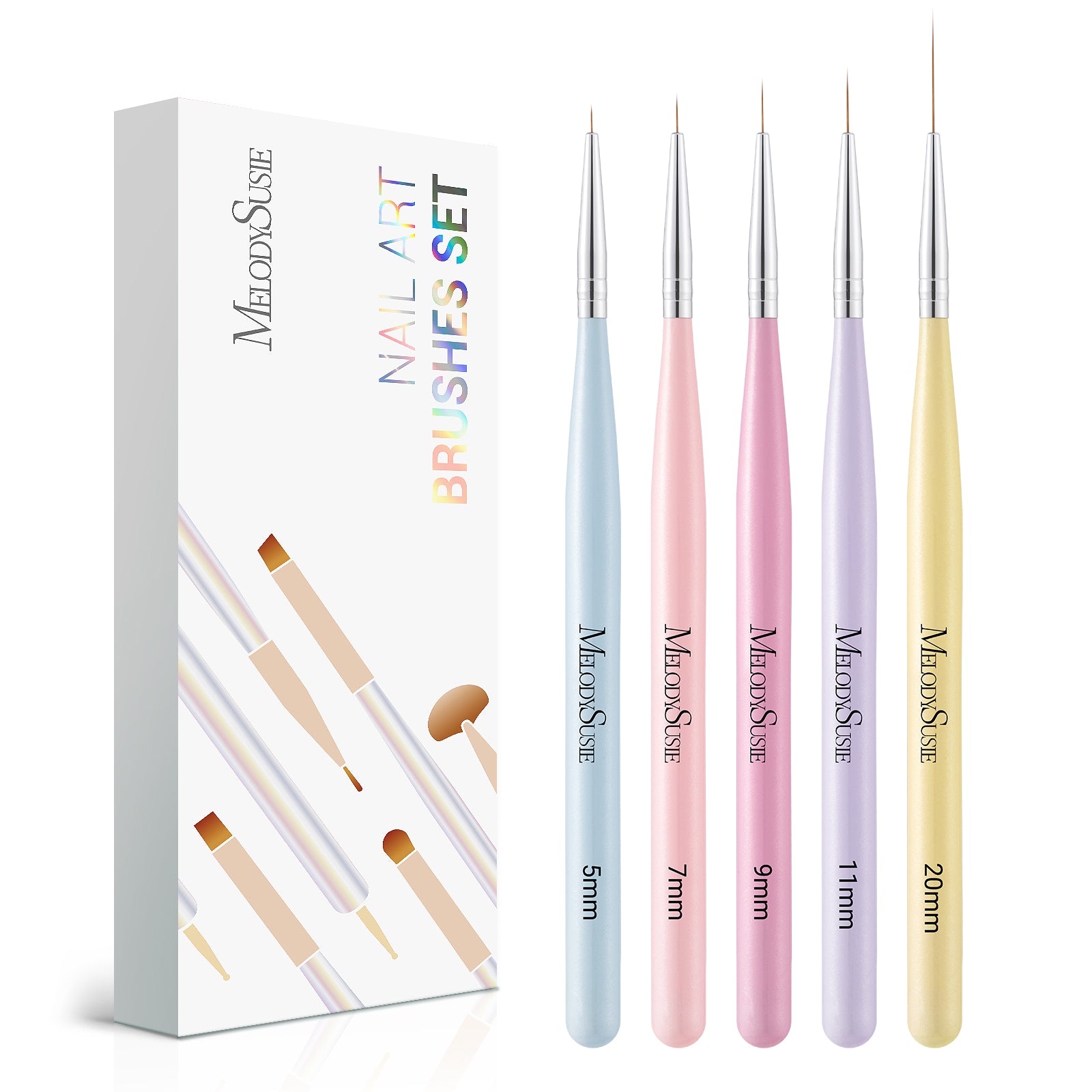 Nail Art Liner Brushes 5Pcs - US ONLY