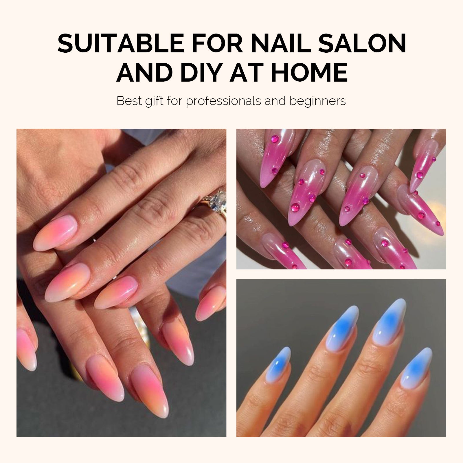 Nail Art Sponges With Grabbing Pen - Orange Pink - 图片6