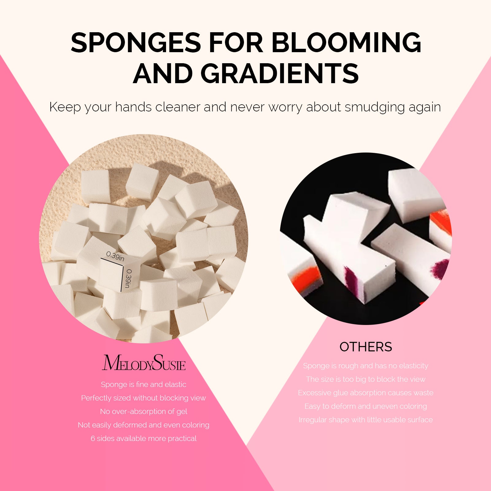 Nail Art Sponges With Grabbing Pen - White - 图片4